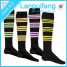 Dot and stripe Jacquard 100% cotton football knee high sock ()
