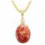 Hand Color Enameled Faberge Style Easter egg pendant necklace