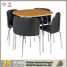 wrought iron wood dining table set ()