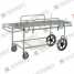 Stainless steel hospital patient transfer trolley ()