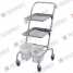 Stainless steel hospital transfusion trolley