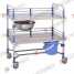 Stainless steel medical trolley hospital dressing trolley ()