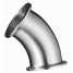 Sanitary Stainless steel 45 Deg clamped Elbow ()