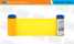 Monochrome Compatible Printer Ribbon for Zebra 800015-105 Yellow ()