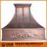 Hammered kitchen wall mounted exhaust copper hood