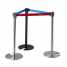 Double Head Retractable Belt Crowd Control Barrier with Cement Base ()